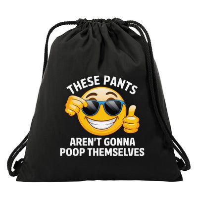 Funny Weird Joke Hilarious Sarcastic Gross Poop Meme Humor Drawstring Bag