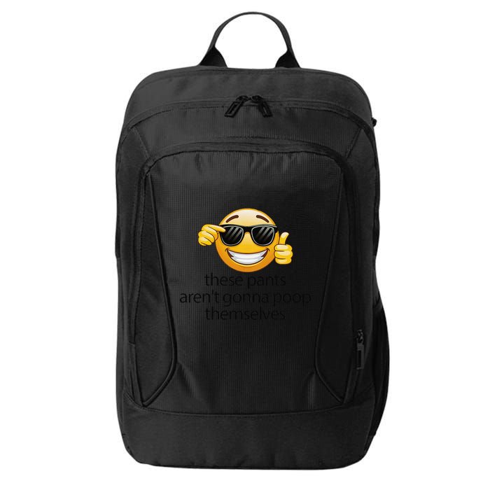 Funny Weird Joke Hilarious Sarcastic Gross Poop Meme Humor City Backpack