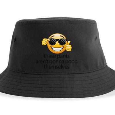 Funny Weird Joke Hilarious Sarcastic Gross Poop Meme Humor Sustainable Bucket Hat