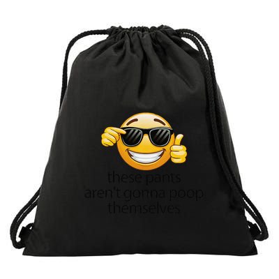 Funny Weird Joke Hilarious Sarcastic Gross Poop Meme Humor Drawstring Bag