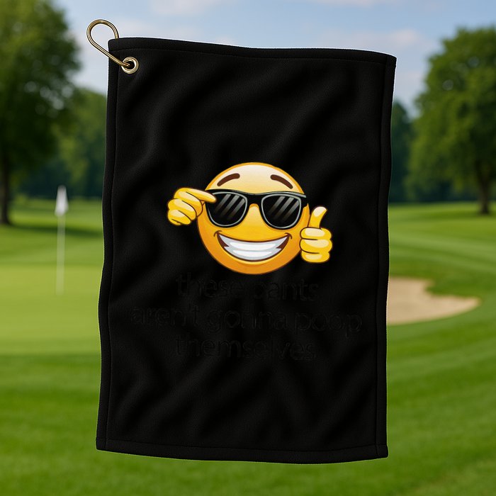 Funny Weird Joke Hilarious Sarcastic Gross Poop Meme Humor Golf Towel