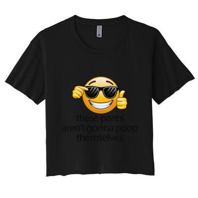 Funny Weird Joke Hilarious Sarcastic Gross Poop Meme Humor Crop Top