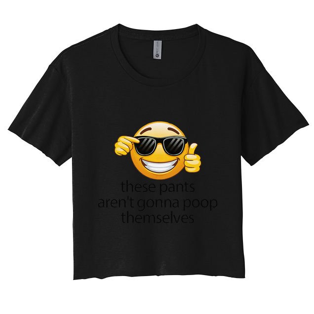 Funny Weird Joke Hilarious Sarcastic Gross Poop Meme Humor Crop Top