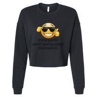 Funny Weird Joke Hilarious Sarcastic Gross Poop Meme Humor Cropped Pullover Crew