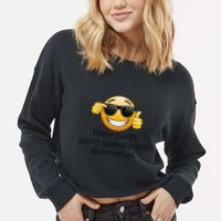 Funny Weird Joke Hilarious Sarcastic Gross Poop Meme Humor Cropped Pullover Crew