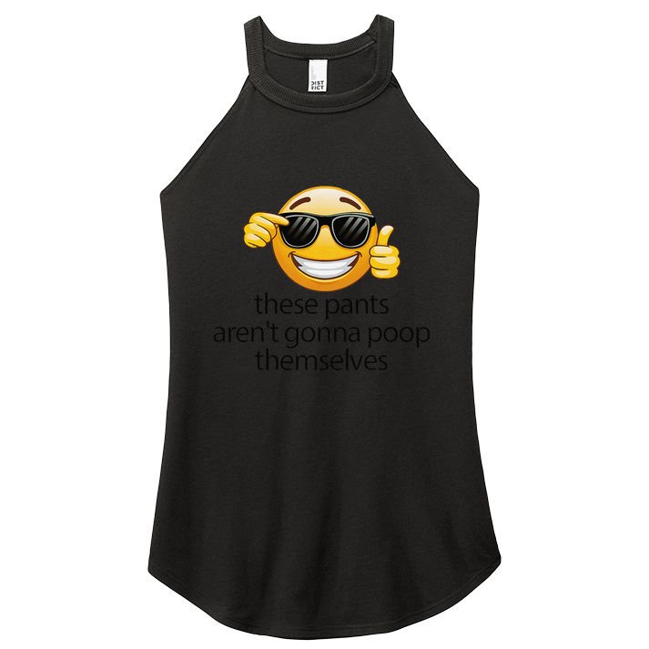 Funny Weird Joke Hilarious Sarcastic Gross Poop Meme Humor Women's Perfect Tri Rocker Tank
