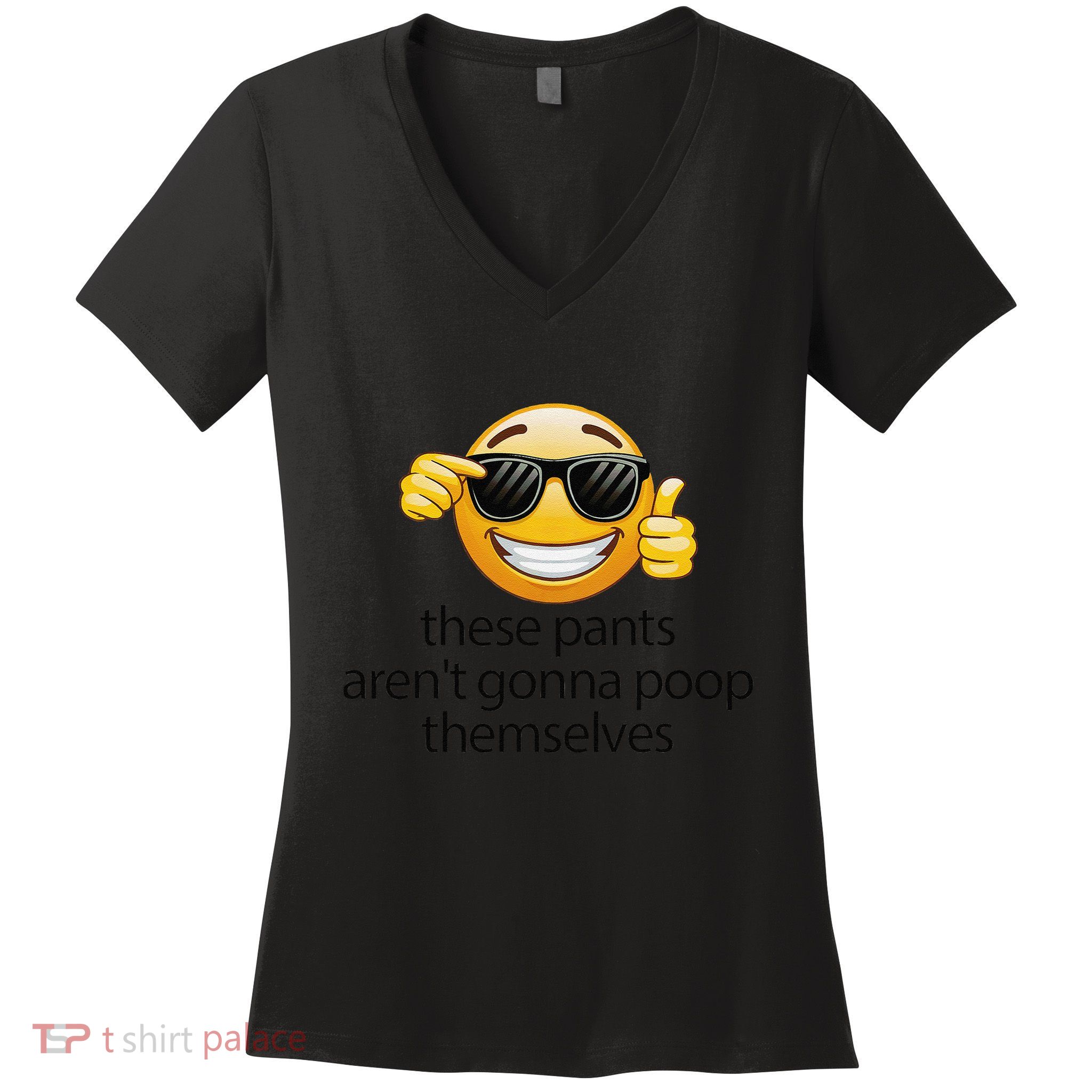 Funny Weird Joke Hilarious Sarcastic Gross Poop Meme Humor Women's V-Neck T-Shirt