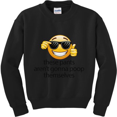 Funny Weird Joke Hilarious Sarcastic Gross Poop Meme Humor Kids Sweatshirt