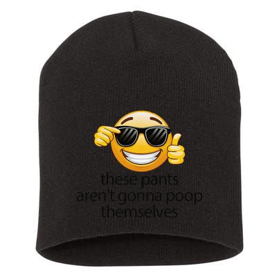 Funny Weird Joke Hilarious Sarcastic Gross Poop Meme Humor Short Acrylic Beanie