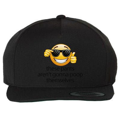 Funny Weird Joke Hilarious Sarcastic Gross Poop Meme Humor Wool Snapback Cap