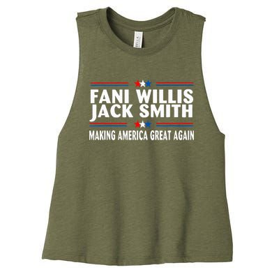 Fani WIllis Jack Smith Making America Great Again Women's Racerback Cropped Tank