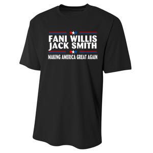 Fani WIllis Jack Smith Making America Great Again Performance Sprint T-Shirt