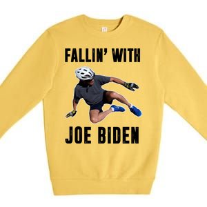 Fallin With Joe Biden Funny Bicycle Premium Crewneck Sweatshirt