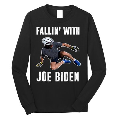 Fallin With Joe Biden Funny Bicycle Long Sleeve Shirt