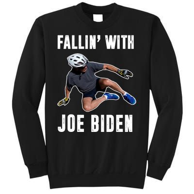 Fallin With Joe Biden Funny Bicycle Sweatshirt