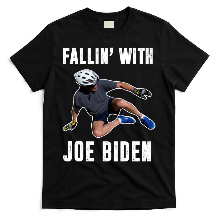 Fallin With Joe Biden Funny Bicycle T-Shirt