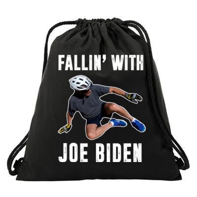 Fallin With Joe Biden Funny Bicycle Drawstring Bag