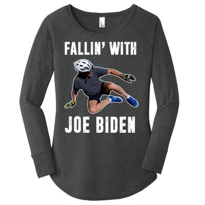 Fallin With Joe Biden Funny Bicycle Women's Perfect Tri Tunic Long Sleeve Shirt