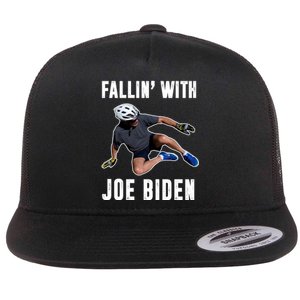 Fallin With Joe Biden Funny Bicycle Flat Bill Trucker Hat