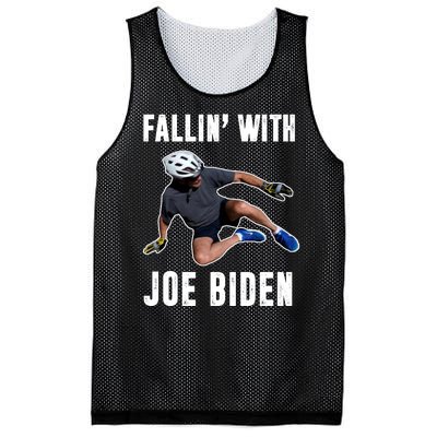 Fallin With Joe Biden Funny Bicycle Mesh Reversible Basketball Jersey Tank