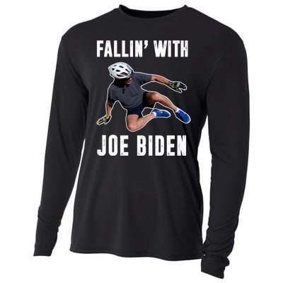 Fallin With Joe Biden Funny Bicycle Cooling Performance Long Sleeve Crew