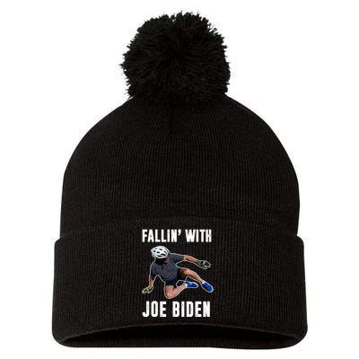 Fallin With Joe Biden Funny Bicycle Pom Pom 12in Knit Beanie