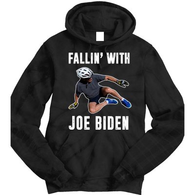 Fallin With Joe Biden Funny Bicycle Tie Dye Hoodie