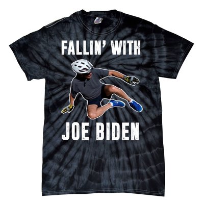 Fallin With Joe Biden Funny Bicycle Tie-Dye T-Shirt