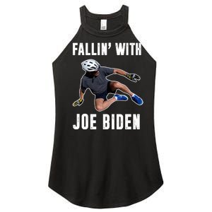 Fallin With Joe Biden Funny Bicycle Women’s Perfect Tri Rocker Tank