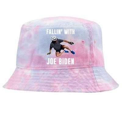 Fallin With Joe Biden Funny Bicycle Tie-Dyed Bucket Hat