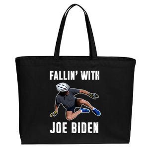 Fallin With Joe Biden Funny Bicycle Cotton Canvas Jumbo Tote