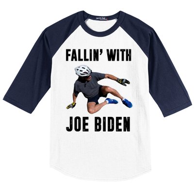 Fallin With Joe Biden Funny Bicycle Baseball Sleeve Shirt