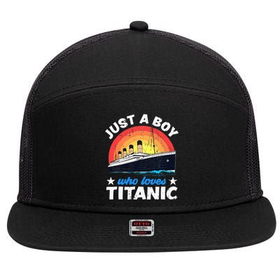 For Who Just Love The Titanic 7 Panel Mesh Trucker Snapback Hat