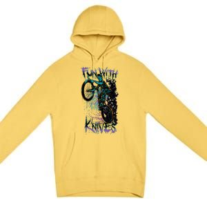 Fun With Knives Bike Trickster Rider Premium Pullover Hoodie