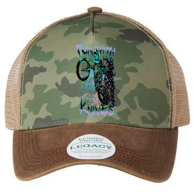 Fun With Knives Bike Trickster Rider Legacy Tie Dye Trucker Hat