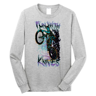 Fun With Knives Bike Trickster Rider Long Sleeve Shirt