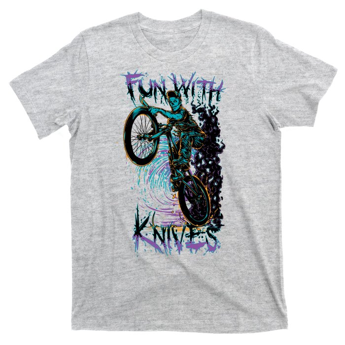 Fun With Knives Bike Trickster Rider T-Shirt