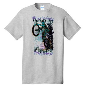 Fun With Knives Bike Trickster Rider Tall T-Shirt