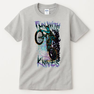 Fun With Knives Bike Trickster Rider Tall T-Shirt