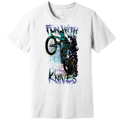 Fun With Knives Bike Trickster Rider Premium T-Shirt