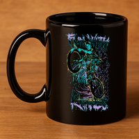 Fun With Knives Bike Trickster Rider 11oz C Handle Ceramic Mug