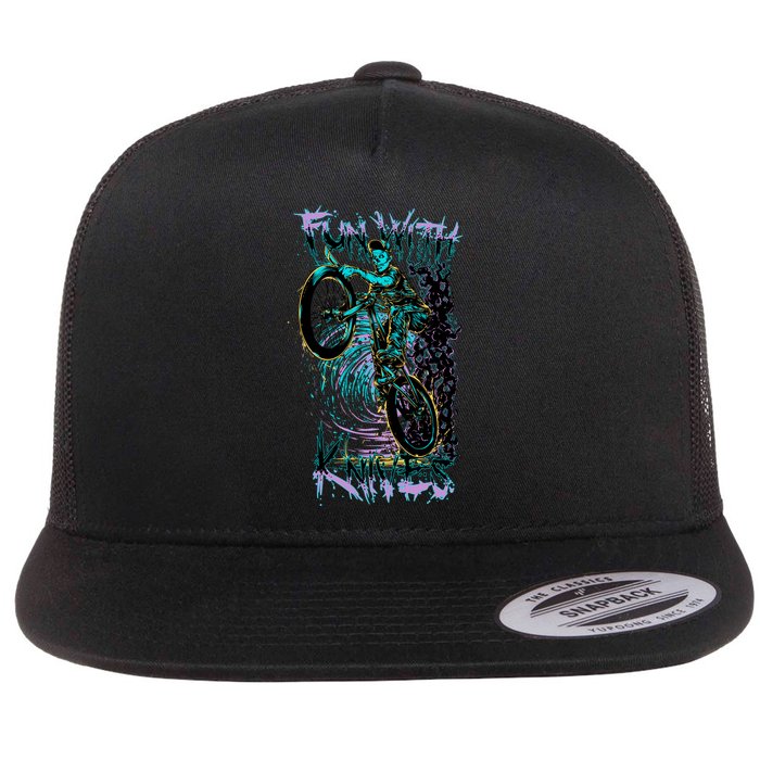 Fun With Knives Bike Trickster Rider Flatbill Hat