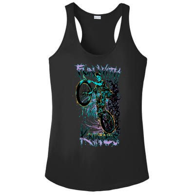 Fun With Knives Bike Trickster Rider Ladies PosiCharge Competitor Racerback Tank