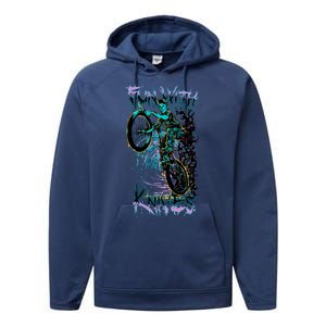 Fun With Knives Bike Trickster Rider Performance Fleece Hoodie