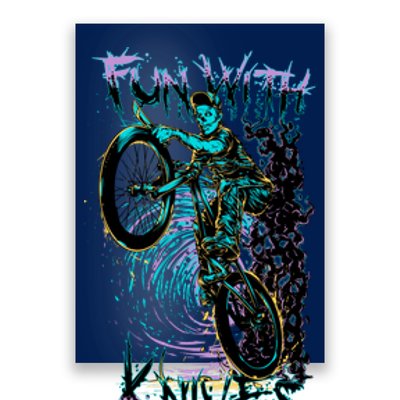 Fun With Knives Bike Trickster Rider Poster