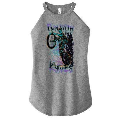 Fun With Knives Bike Trickster Rider Women’s Perfect Tri Rocker Tank