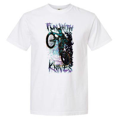 Fun With Knives Bike Trickster Rider Garment-Dyed Heavyweight T-Shirt