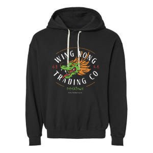 Funny Wing Kong Trading Co Garment-Dyed Fleece Hoodie