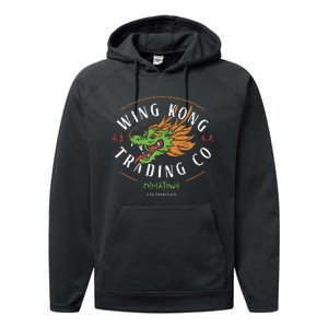 Funny Wing Kong Trading Co Performance Fleece Hoodie