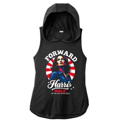 Forward With Kamala Harris Walz Political Campaign Gift Ladies PosiCharge Tri-Blend Wicking Draft Hoodie Tank